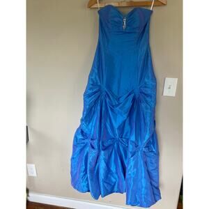 Vtg McClintock Gunne Sax Prom Dress Ball Gown y2k 90s Princess Strapless Bubble